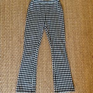 Urban outfitters stretchy flare checked pants.